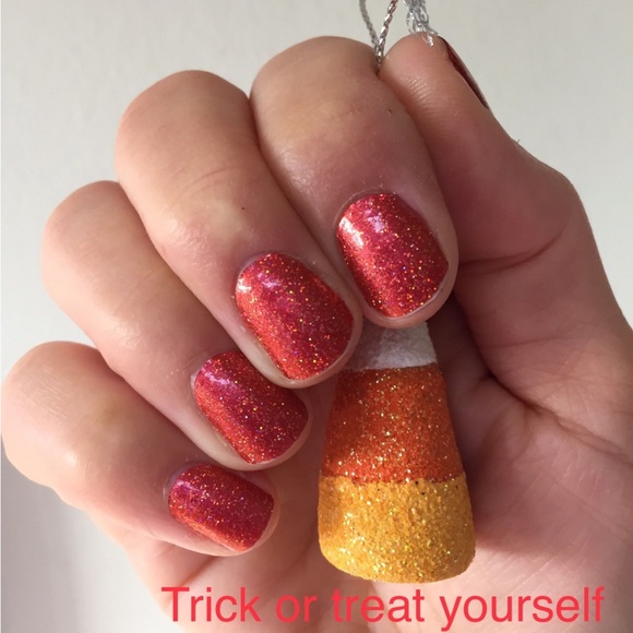 *Retired* Color Street: Trick or Treat Yourself | Halloween Orange Glitter Fall - Picture 2 of 13